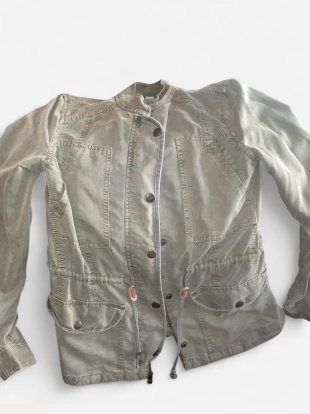 hinge Olive Green Utility Jacket with Drawstring Waist